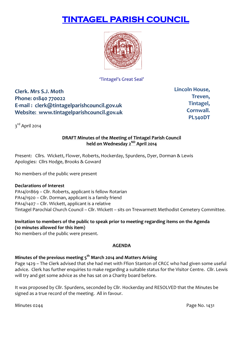 Tintagel Parish Council
