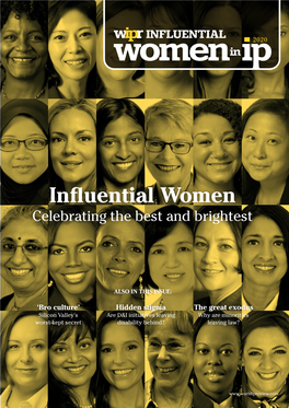 Influential Women in IP 2020 Editor’S Note 3 WIPR INFLUENTIAL WOMEN in IP 2020