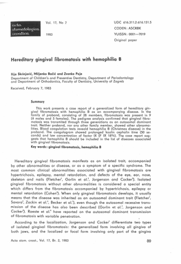 Hereditary Gingival Fibromatosiswith Hemophilia B