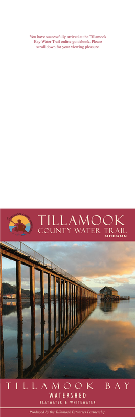 Tillamook Bay Water Trail Online Guidebook