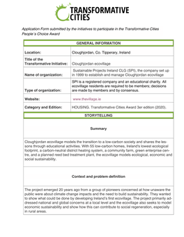 2020 HOUSING Cloughjordan FORM