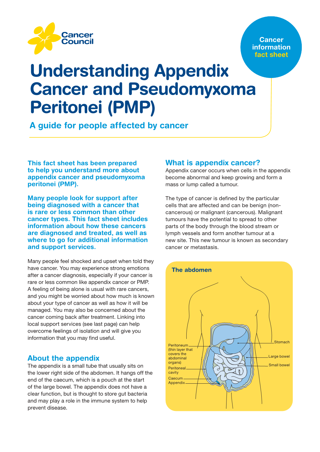 Appendix Cancer and Pseudomyxoma Peritonei (PMP) a Guide for People ...