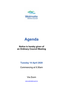 Agenda of Ordinary Council Meeting