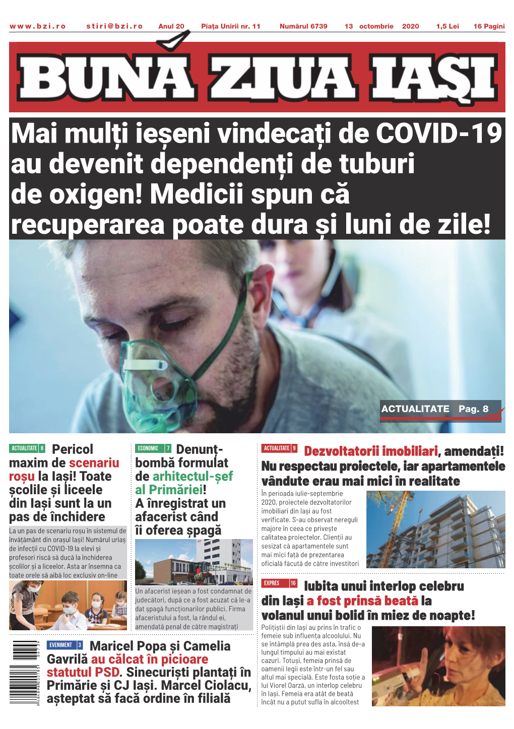 Mai Mulți Ieșeni Vindecați De COVID-19 Au Devenit Dependenți De Tuburi De Oxigen! Medicii Spun Că Recuperarea Poate Dura Și Luni De Zile!