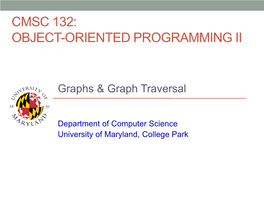 Cmsc 132: Object-Oriented Programming Ii