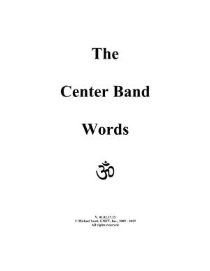 The Center Band Words