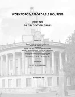 Workforce/Affordable Housing Study for the City of Coral Gables