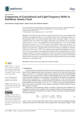 Comparison of Gravitational and Light Frequency Shifts in Rubidium Atomic Clock