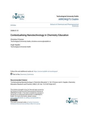 Contextualising Nanotechnology in Chemistry Education