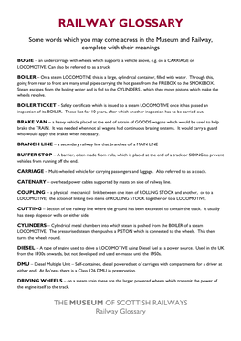 Railway Glossary