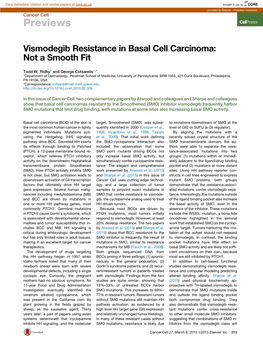 Vismodegib Resistance in Basal Cell Carcinoma: Not a Smooth Fit