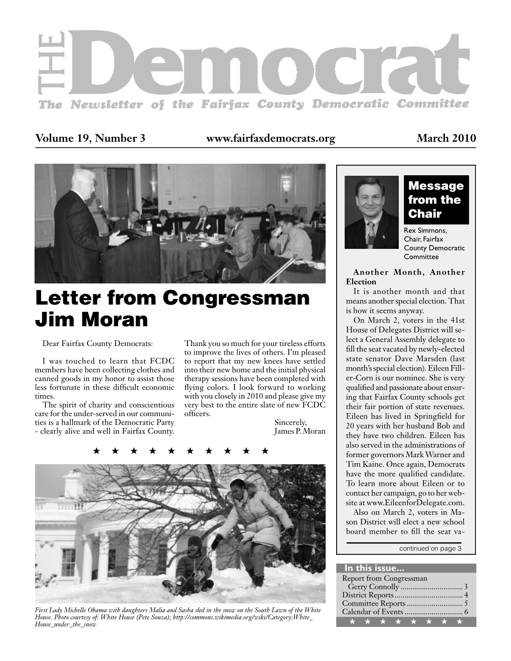 Letter from Congressman Jim Moran