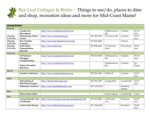 Bay Leaf Cottages & Bistro ~ Things to See/Do, Places to Dine and Shop