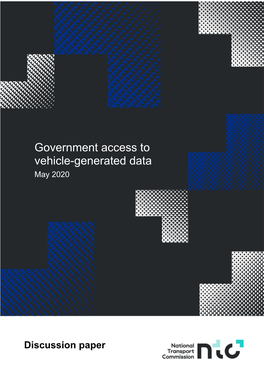 Government Access to Vehicle-Generated Data May 2020