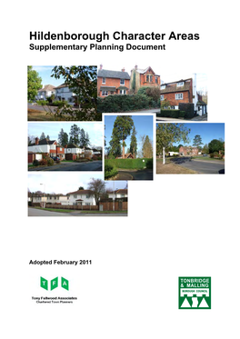 Hildenborough Character Areas Supplementary Planning Document