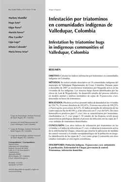 Infestation by Triatomine Bugs in Indigenous Communities