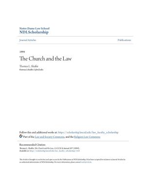 The Church and the Law, 13 CCICA Annual 107 (1994)