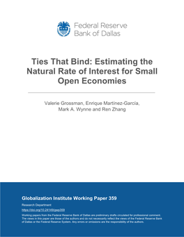 Estimating the Natural Rate of Interest for Small Open Economies