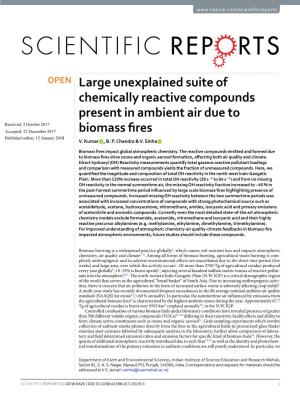 Large Unexplained Suite of Chemically Reactive Compounds Present In