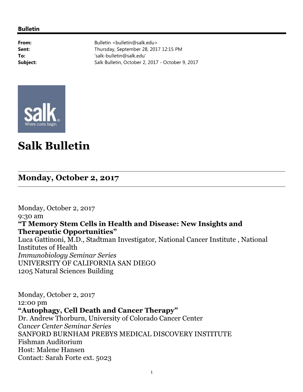 Salk Bulletin Extra