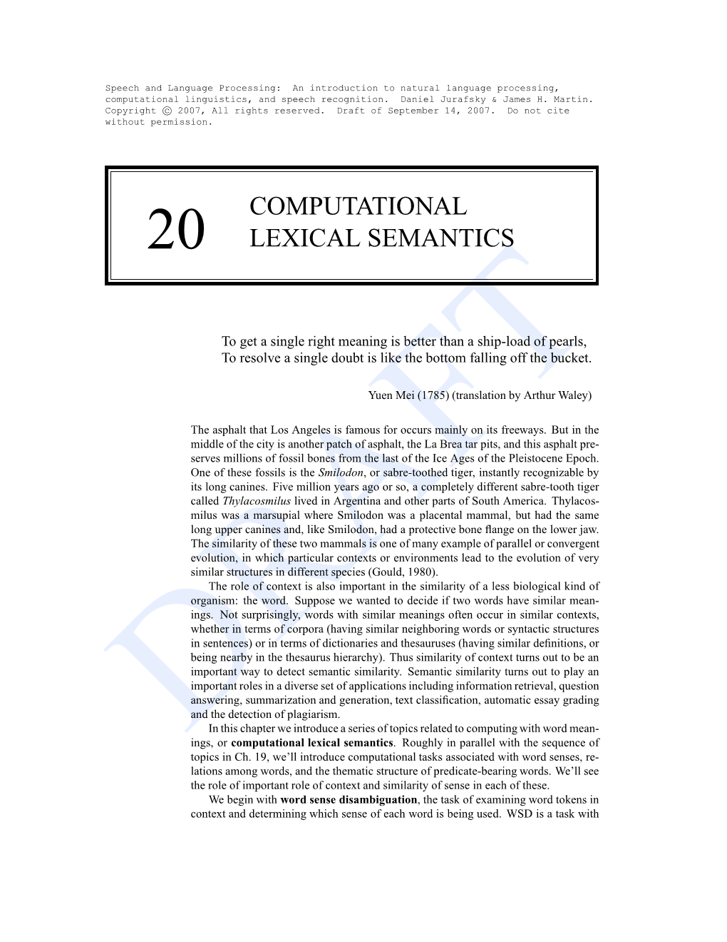 Computational Lexical Semantics