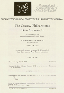 The Cracow Philharmonic *Karol Szymanowski