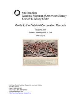 Guide to the Celluloid Corporation Records