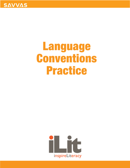 Language Conventions Practice Language Conventions Practice