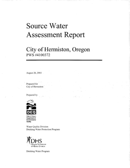 Source Water Assessment Report