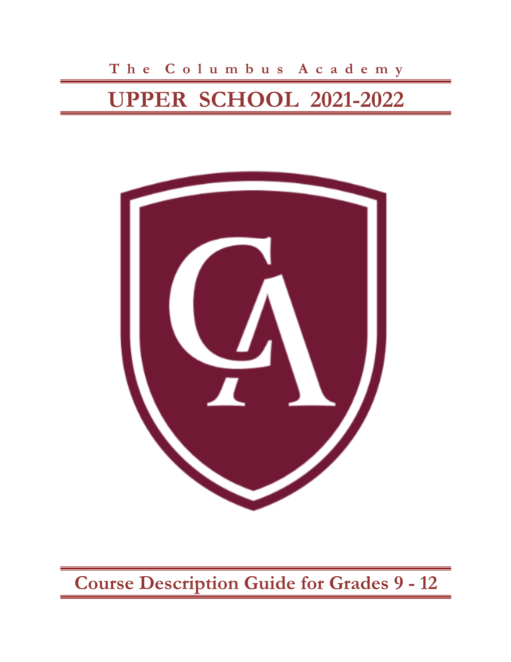 2021-22 Upper School Course Description Guide