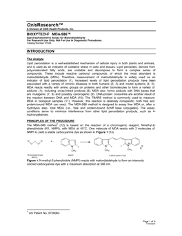 Oxisresearch™ a Division of OXIS Health Products, Inc