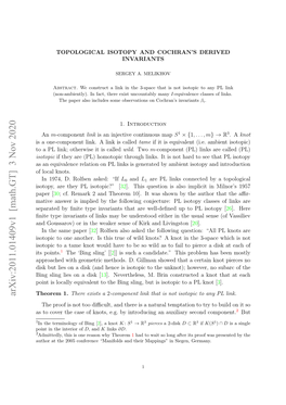 Arxiv:2011.01409V1 [Math.GT] 3 Nov 2020 Theorem 1