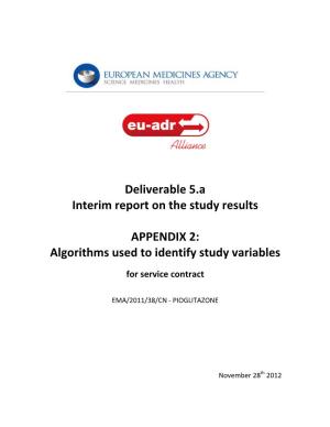 Deliverable 5.A Interim Report on the Study Results APPENDIX 2