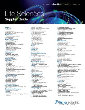 Life Sciences Supplier Guide