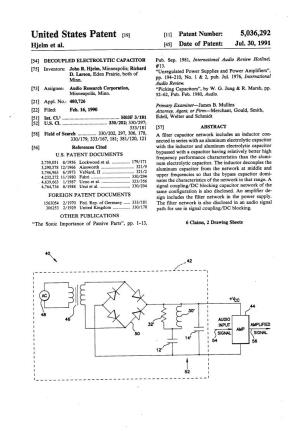 United States Patent (19) 11 Patent Number: 5,036,292 Hjelm Et Al