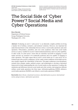 Social Media and Cyber Operations