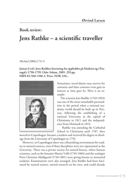 Book Review: Jens Rathke – a Scientiﬁc Traveller