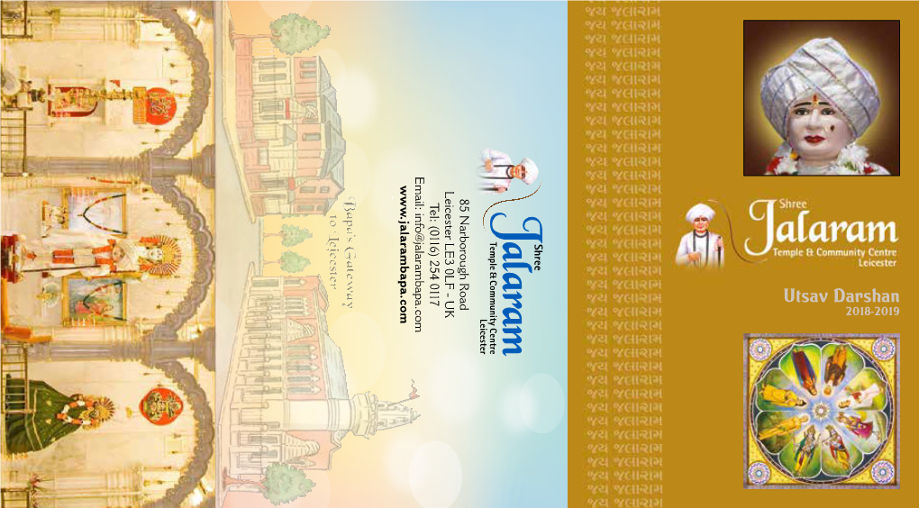 Utsav Darshan 2018-2019 Leiceste R Centre Jalaram Temple & Community Centre Shree 2018-2019