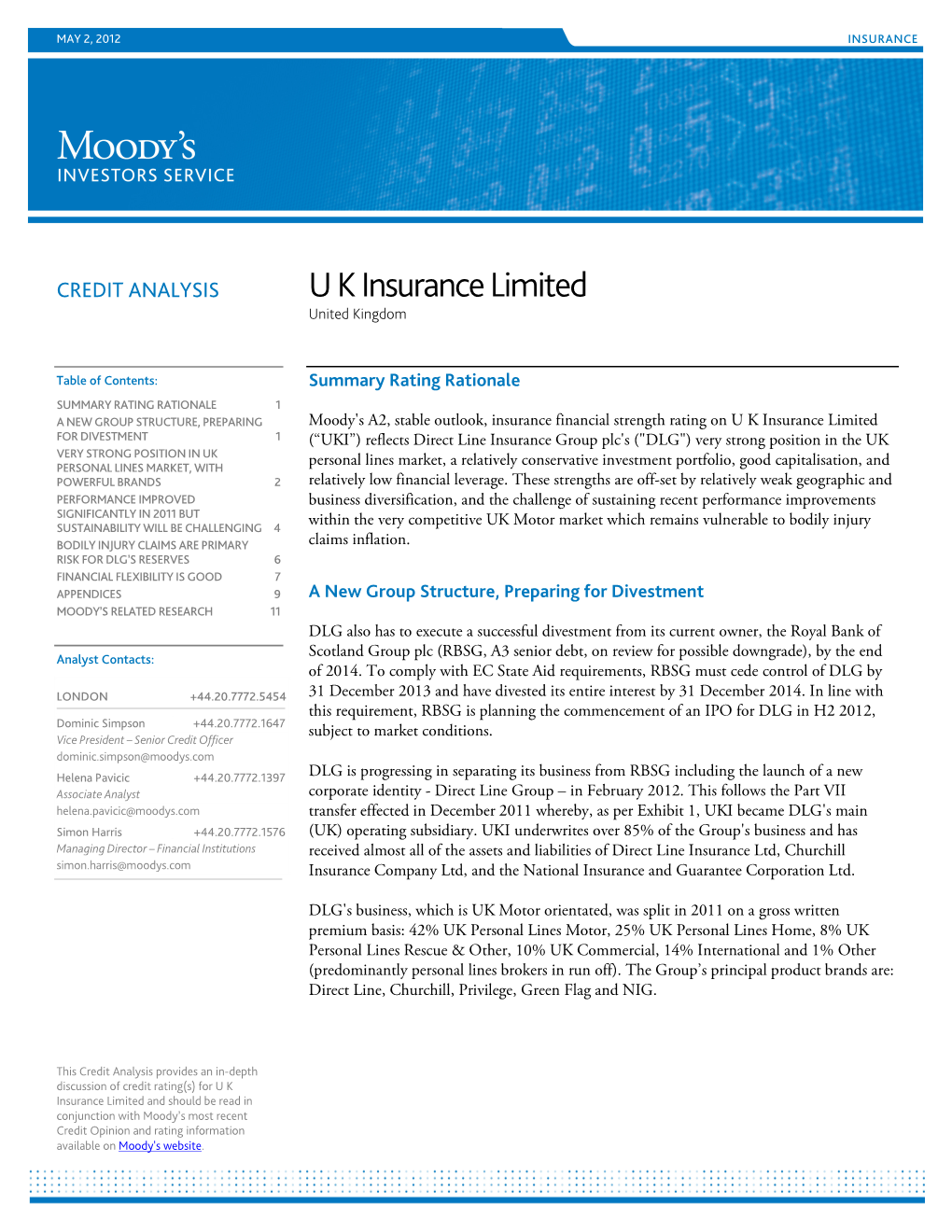 U K Insurance Limited United Kingdom