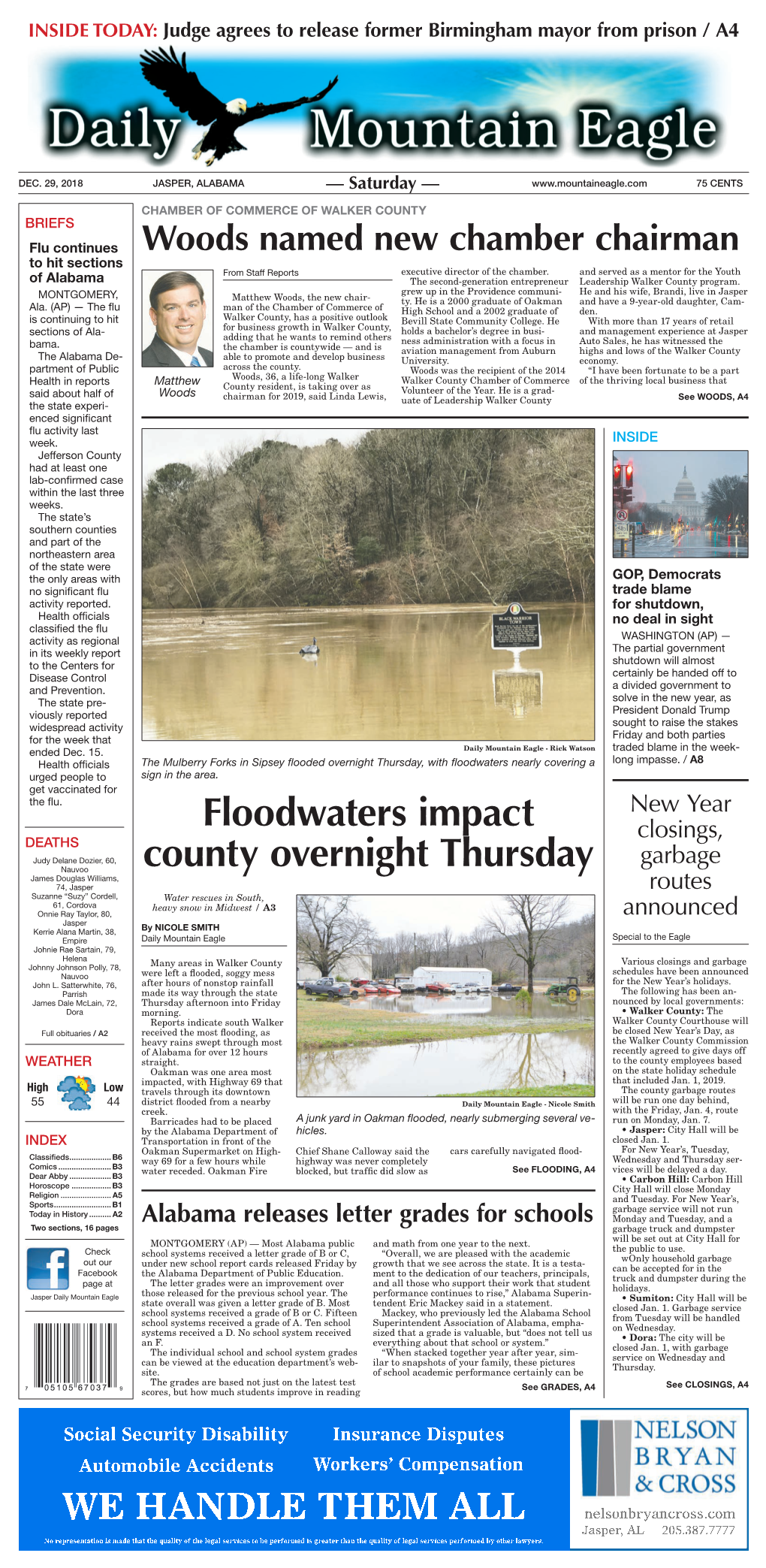 Floodwaters Impact County Overnight Thursday