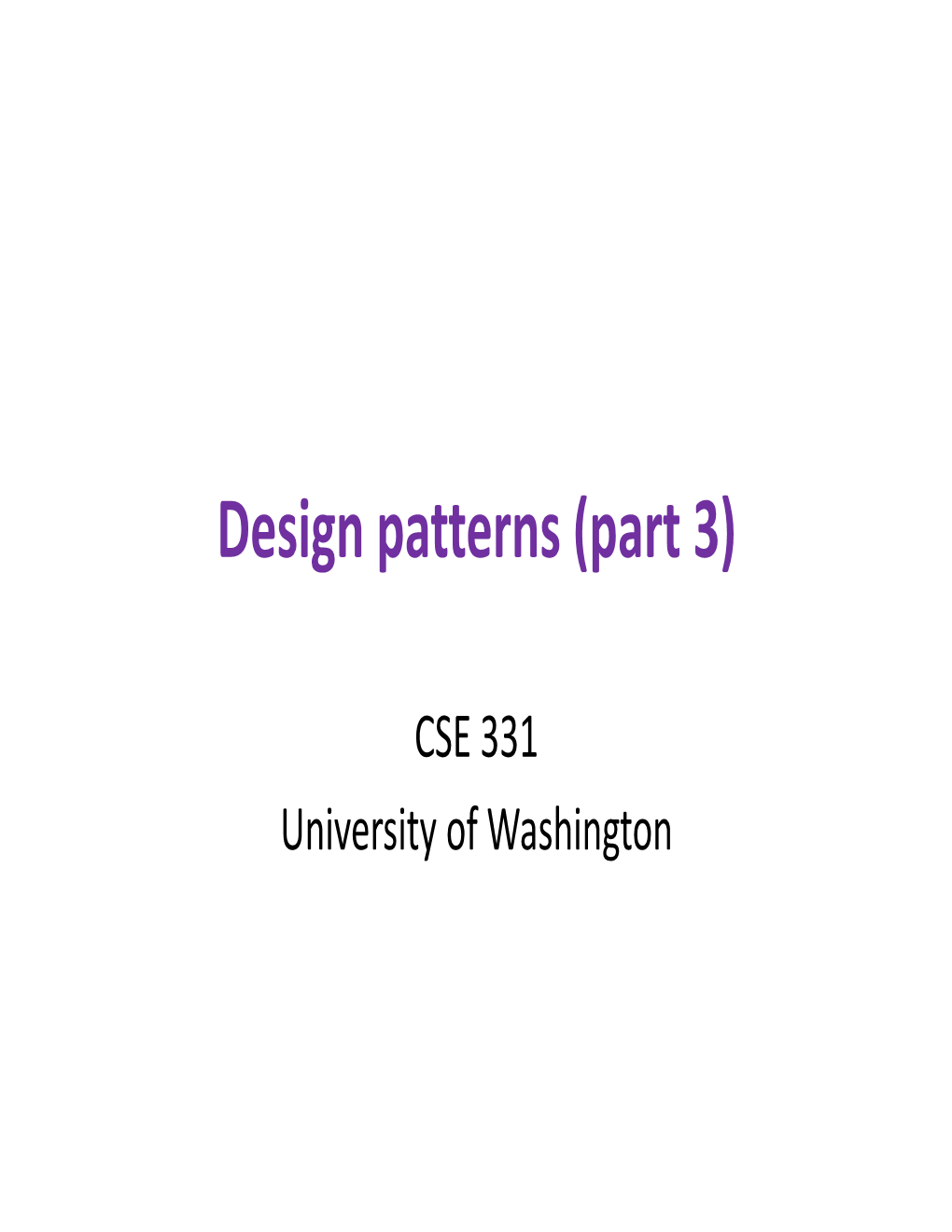 Design Patterns (Part 3)