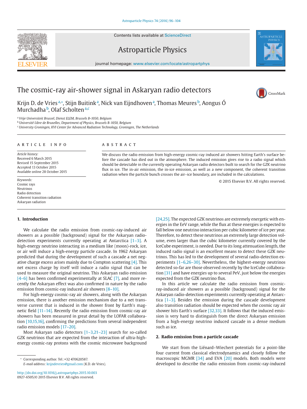 The Cosmic-Ray Air-Shower Signal in Askaryan Radio Detectors