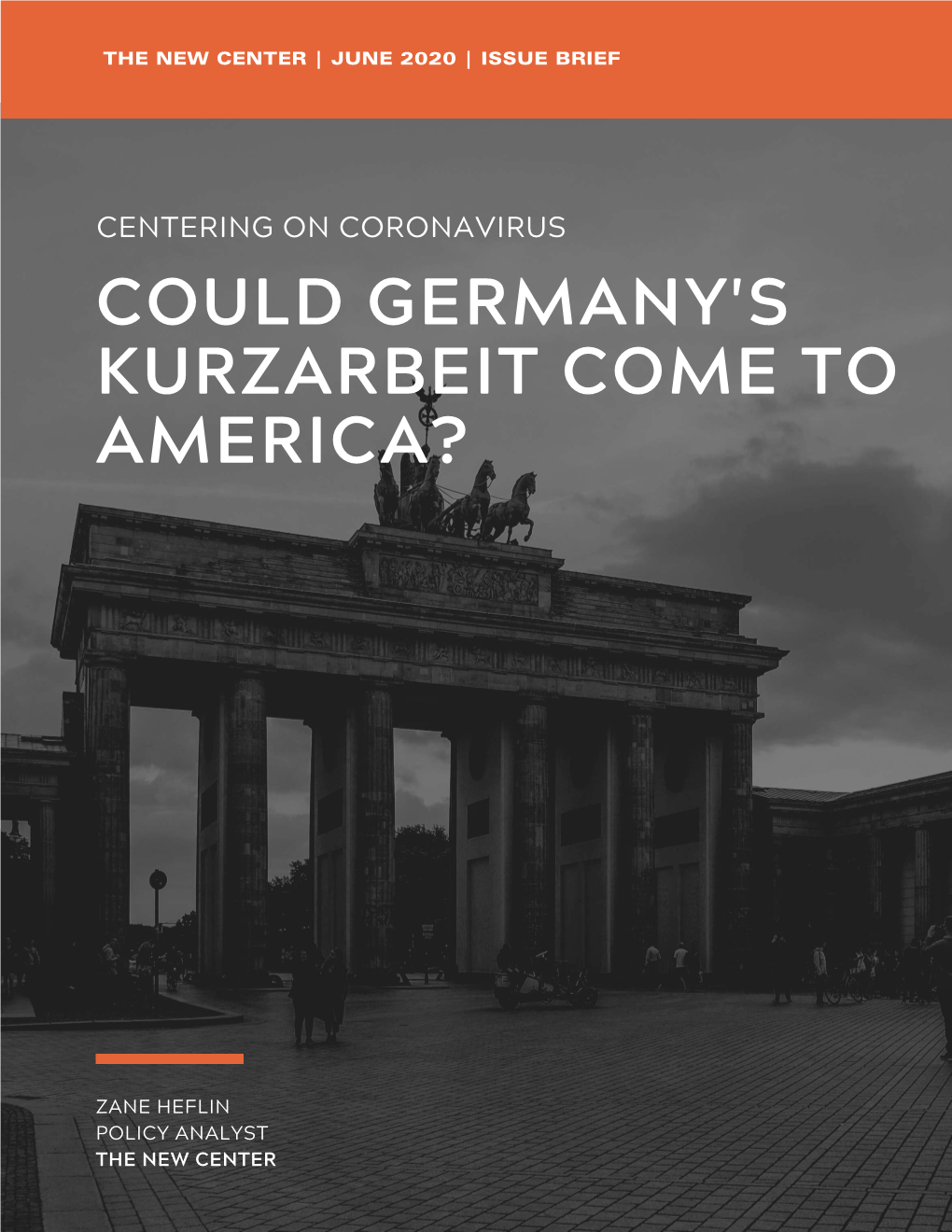 Centering on Coronavirus Could Germany's Kurzarbeit Come to America?