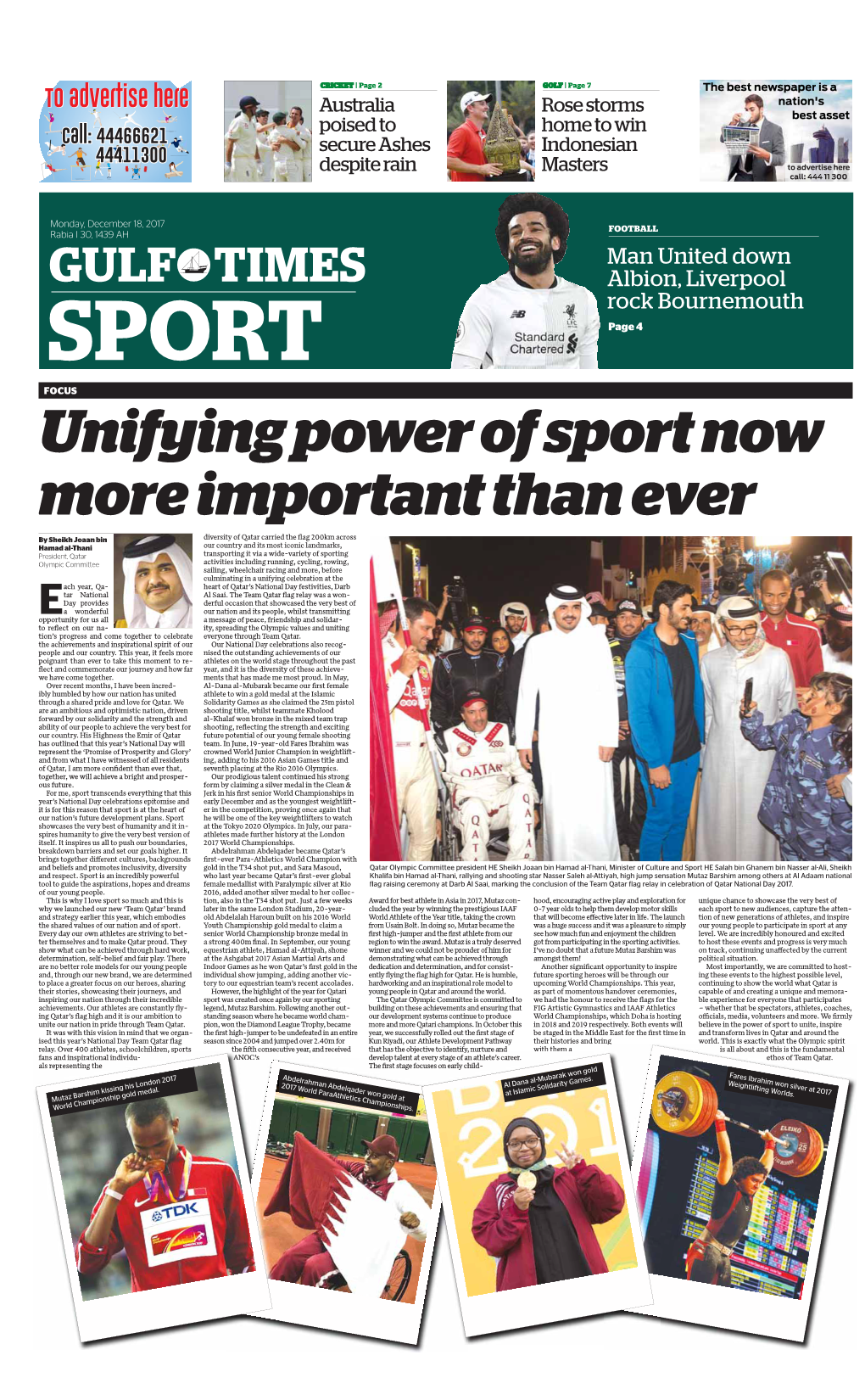 Unifying Power of Sport Now More Important Than Ever