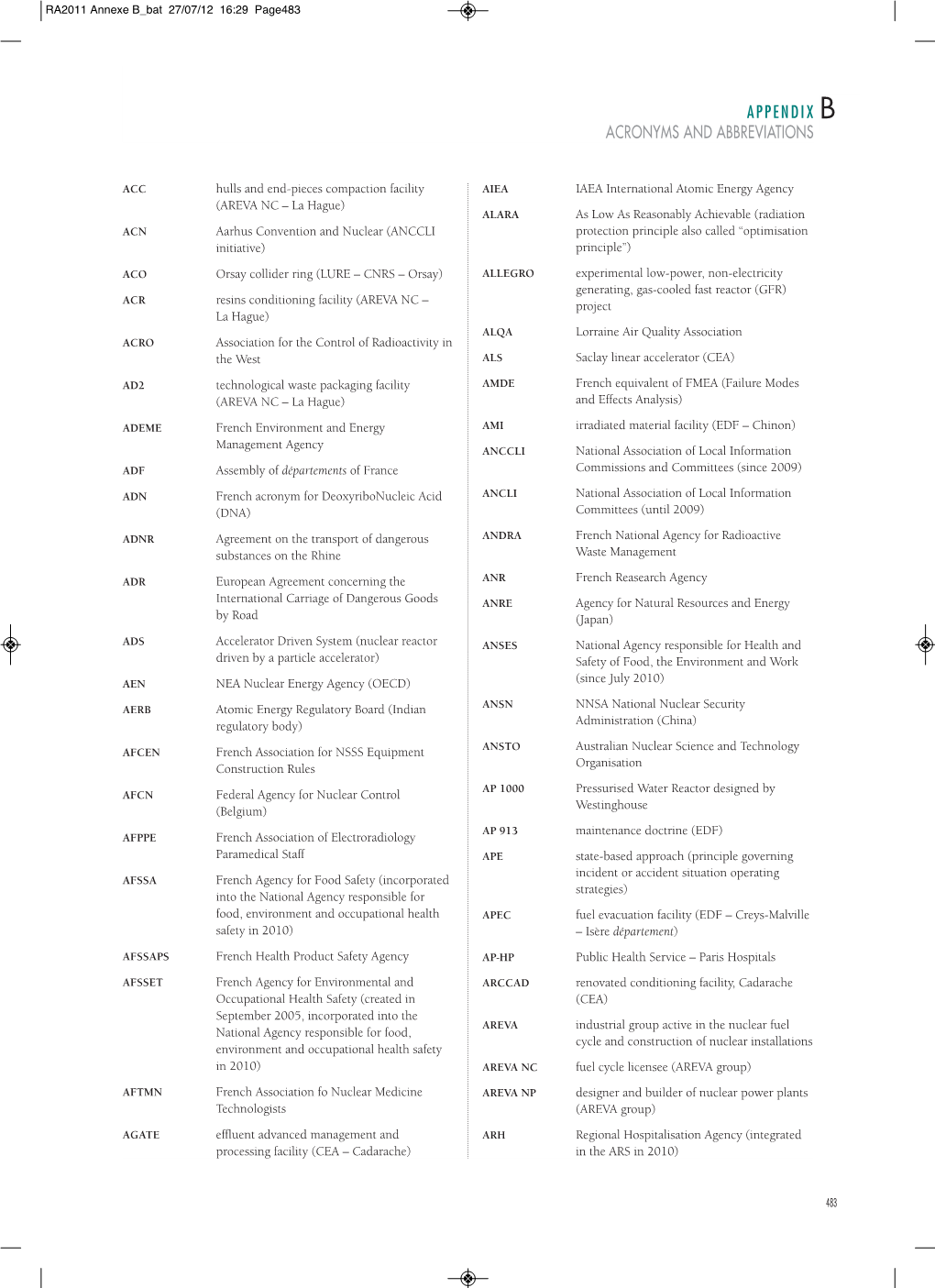 Acronyms and Abbreviations