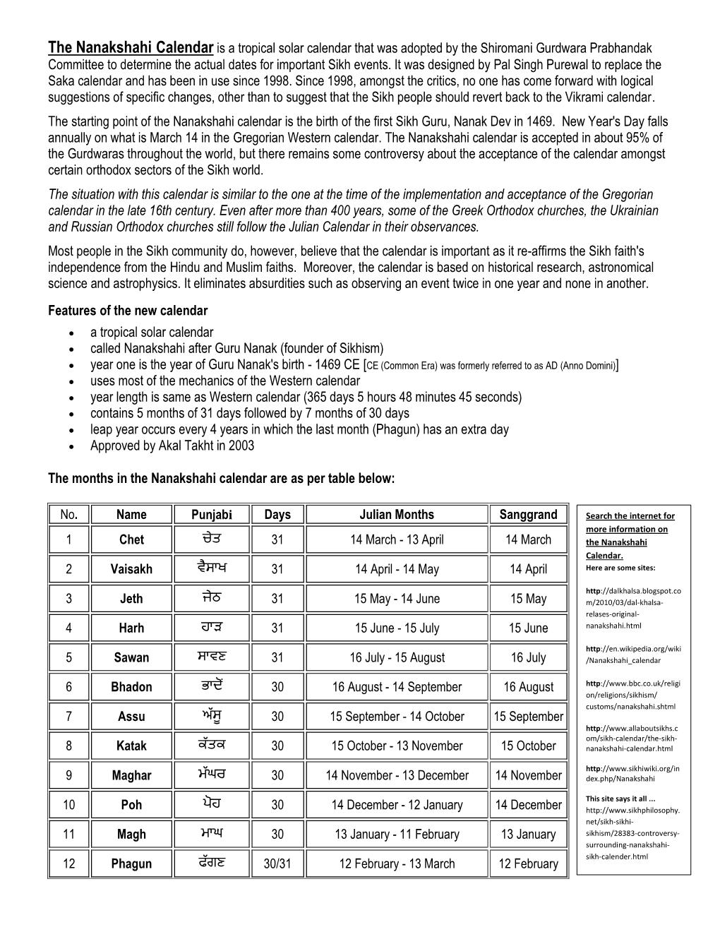 The Nanakshahi Calendar Is a Tropical Solar Calendar That Was