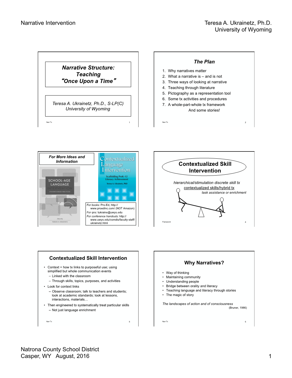 Narrative Structure Handout