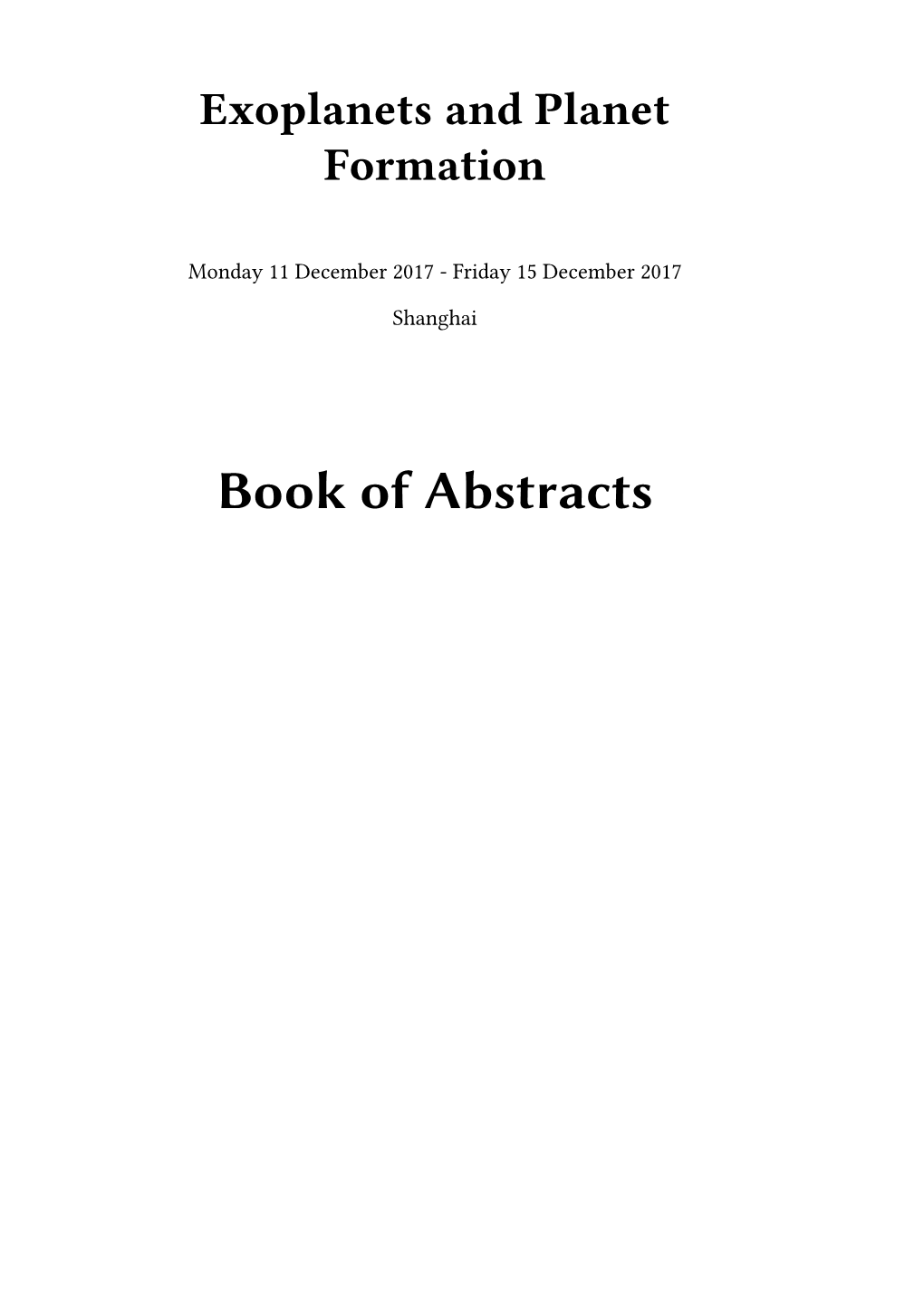 Book of Abstracts Download