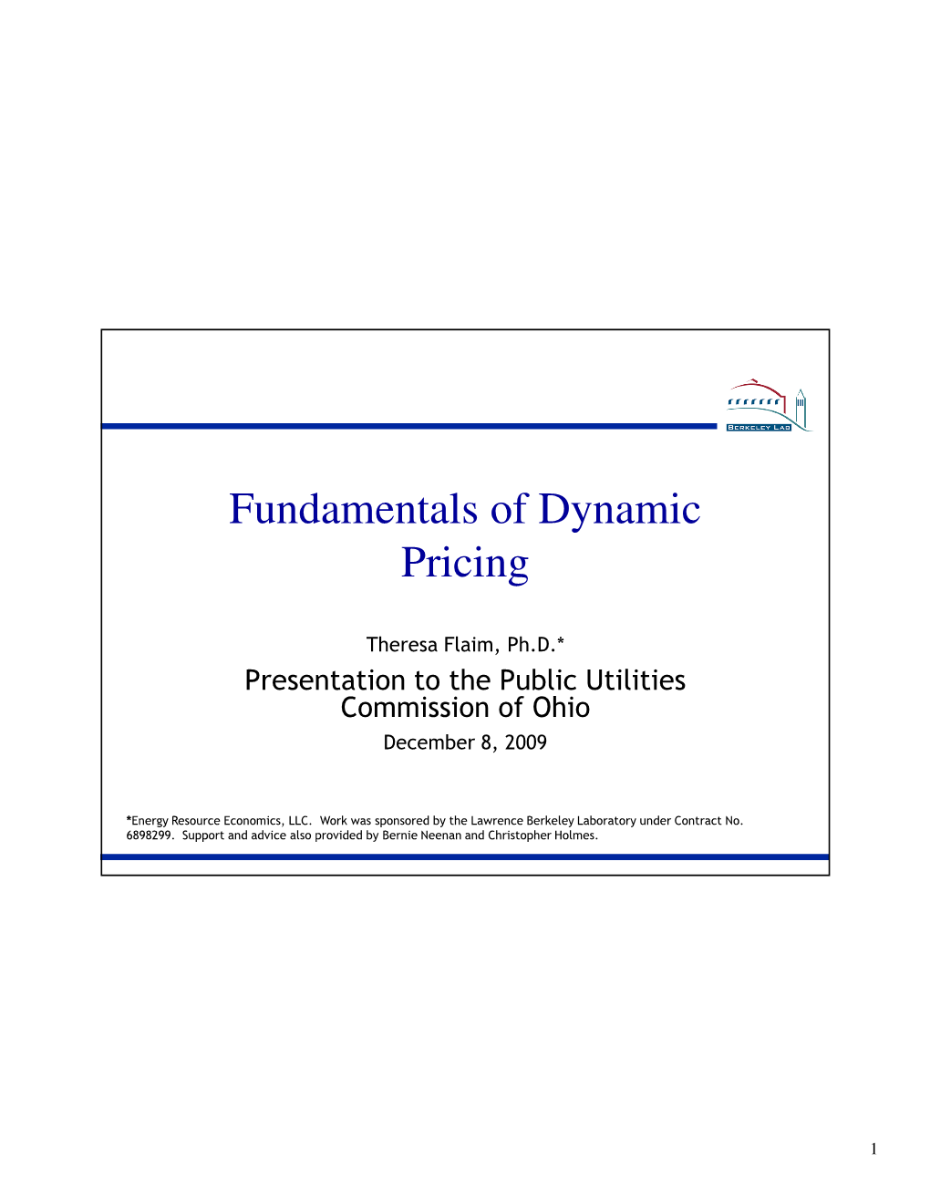 Fundamentals of Dynamic Pricing