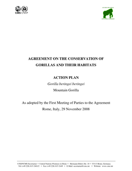 Agreement on the Conservation of Gorillas and Their Habitats